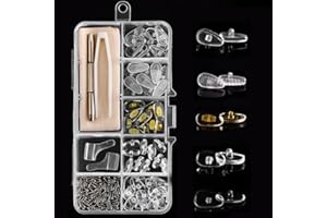 Vekol Eyeglass Nose Pads, 30 Pairs Sunglass Nose Pads Replacement Repair Tools Kit, Eyeglass Repair Kits with Eyeglass Screwd