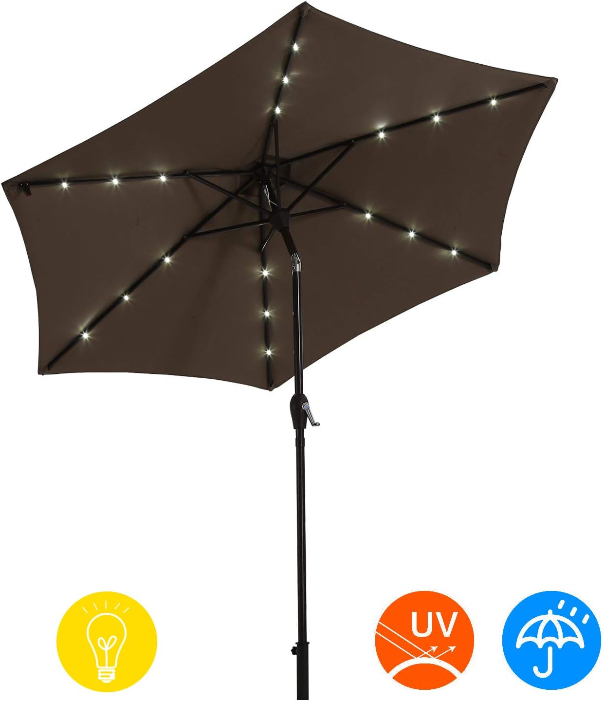 Best led-lit patio table imbrella