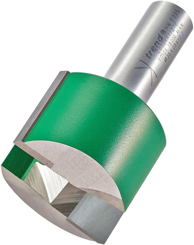 Trend Trend CraftPro Straight Two Flute Router Cutter 1/2 Shank 35mm