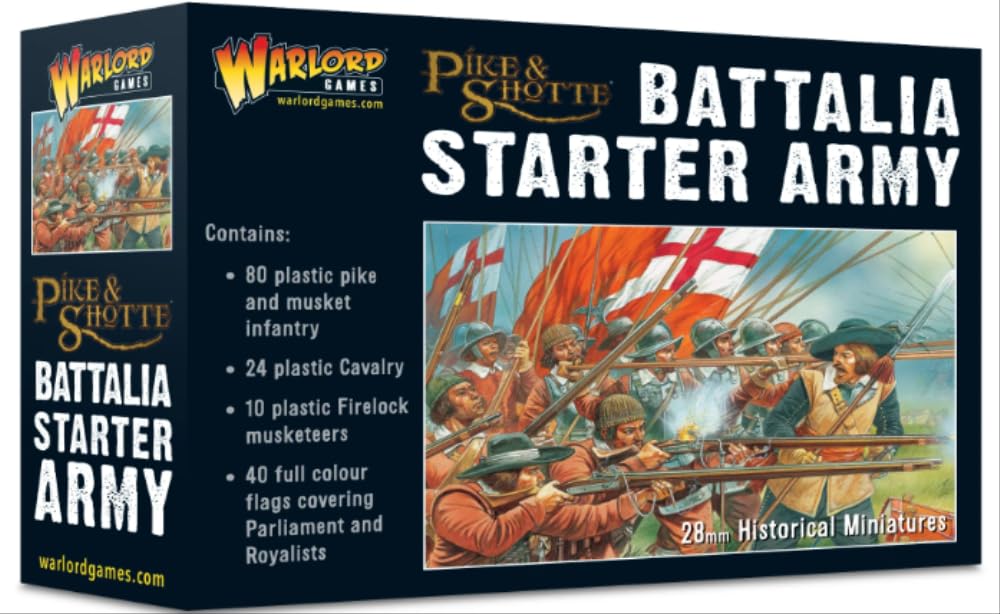 Warlord Games Battalia Starter Army - 28mm Scale Plastic Miniatures for Pike & Shotte Highly Detailed English Civil War Miniatures for Table-top Wargaming