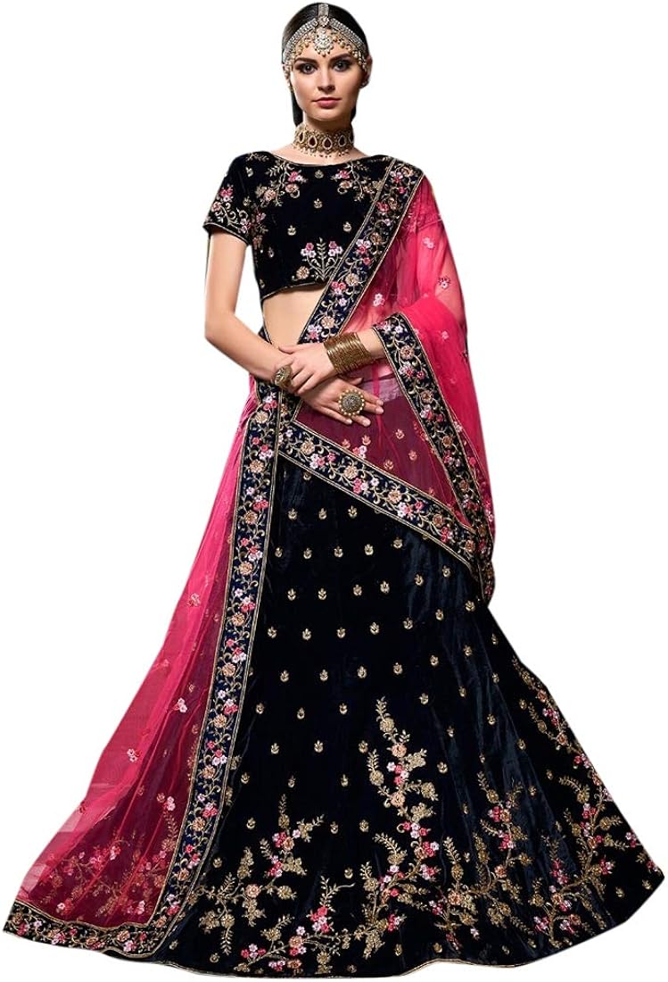 velvet lehenga choli