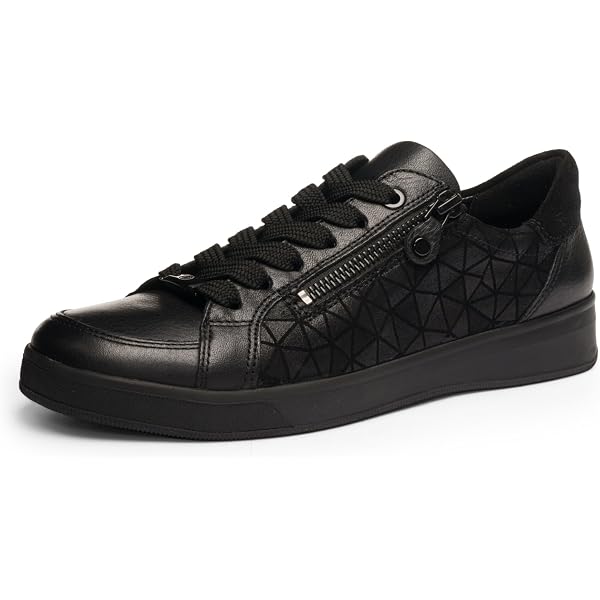 Amazon.com | ARA Women's Oleanna Zip Sneaker, Black Suede Puntikid
