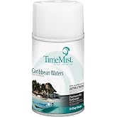 TimeMist Premium Metered Air Freshener Refills - Caribbean Waters - 7.1 oz (1 Unit) 1042756 - Lasts Up To 30 Days and Neutralizes Tough Unwanted Odors
