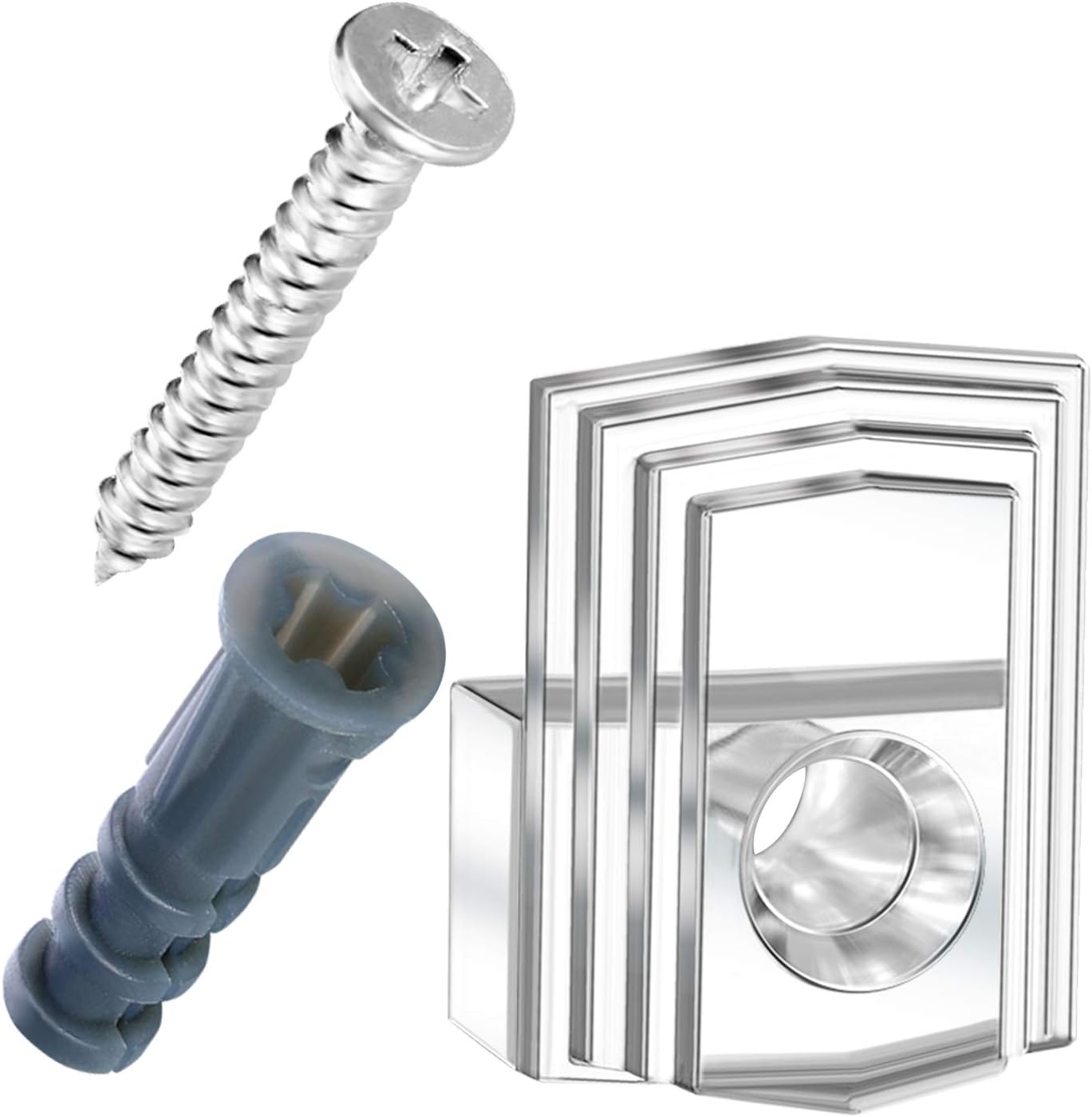 Tatuo Clear Plastic Mirror Holder Clips, Mirror Hanging Kit for Wall (20 Pieces, Style A): Home & Kitchen