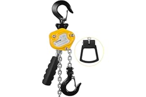 Biyrly Block Mini Lever Chain Hoist, 0.25T 5FT, Yellow
