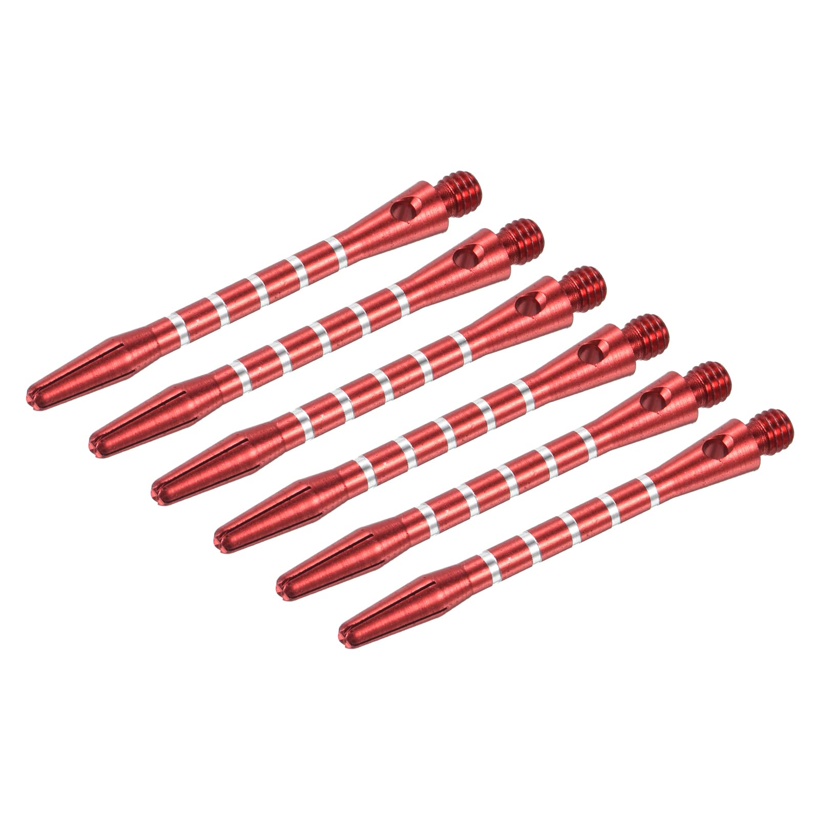 PATIKIL 48mm Dart Shafts, Medium 2BA Thread Aluminum Dart Stems Dart Accessories for Steel Tip - 6 Pack (Red)