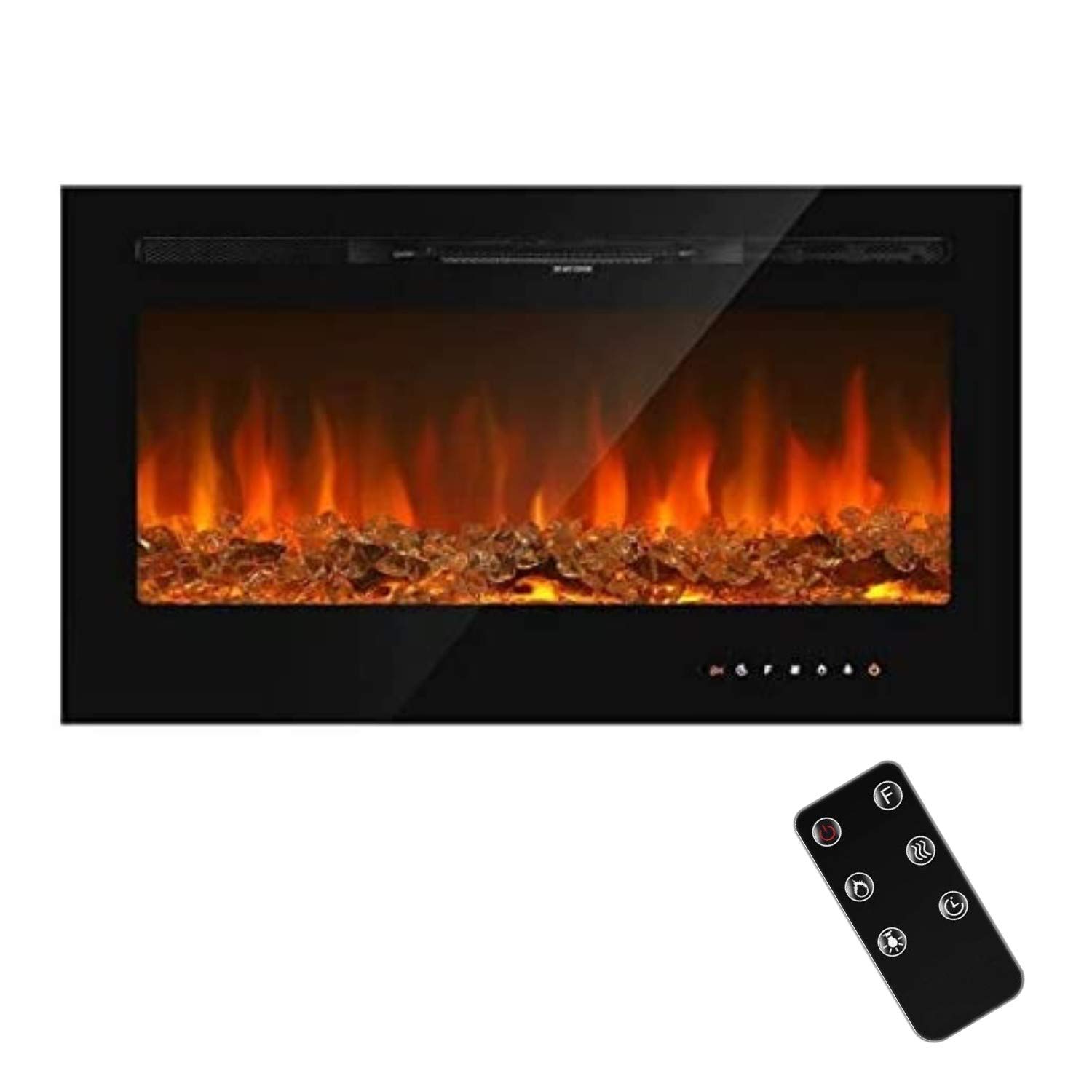 Buy OKVAC 40” Wall ed Electric Fireplace, Recessed UltraThin Led