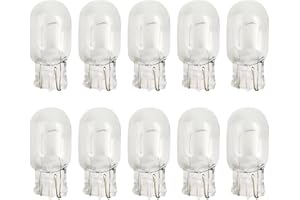 Hugwits 10 PCS T20 Halogen Bulbs, 12V/21W 7440 Single Filament, Ultra-Bright Turn Signal, Tail Light & Back Up Reverse Lights