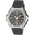 Casio Illuminator Men's Quartz Sport Watch with Black Resin Strap Heavy Duty Metal Bezel Model: MWA100H-1A2V Silver-Tone