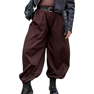 Beautife Women’s Plus Size Balloon Pants Wide Leg Baggy Lantern Trousers | XL-5XL, Elastic Waist, Loose Fit, Lightweight, Bre