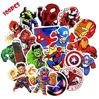 Laptop Stickers for Kids(100pcs),Superheros Stickers for Water Bottles,Vinyl Stickers for Laptop Skateboard Luggage Decal Graffiti Patches Stickers in Bulk