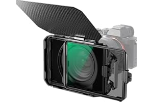 K&F CONCEPT Mini Matte Box+ND8 kit, Carbon Fiber Top DSLR Matte Box with 2xFilters Trays, for 67/72/77/82/95mm Lenses, for 4x