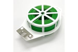 Zeromall 656ft (200m) Twist Ties, Garden Plant Ties with Cutter, Reusable Multifunctional Plant Ties, Fixing Vines Plant Support for Gardening Home Office(Green)