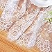 QueenDream 14 X 120 White Lace Table Runner Reusable White Lace Table Runner for Wedding Spring Summer Outdoor Garden Tea Party