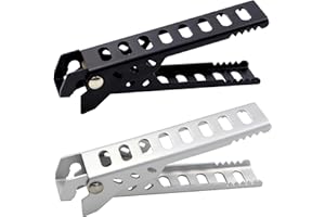 2 Colors Pan Gripper, Camping Pot Holder with Bottle Opener, Detachable Replacement Pot Handles, Camping Kitchen Essentials f