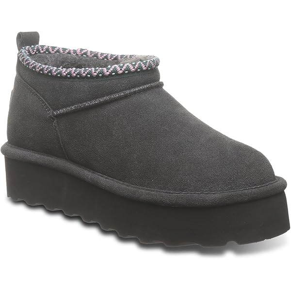 Amazon.com | BEARPAW Women's Snuggle Daphne Deco Boots, Charcoal