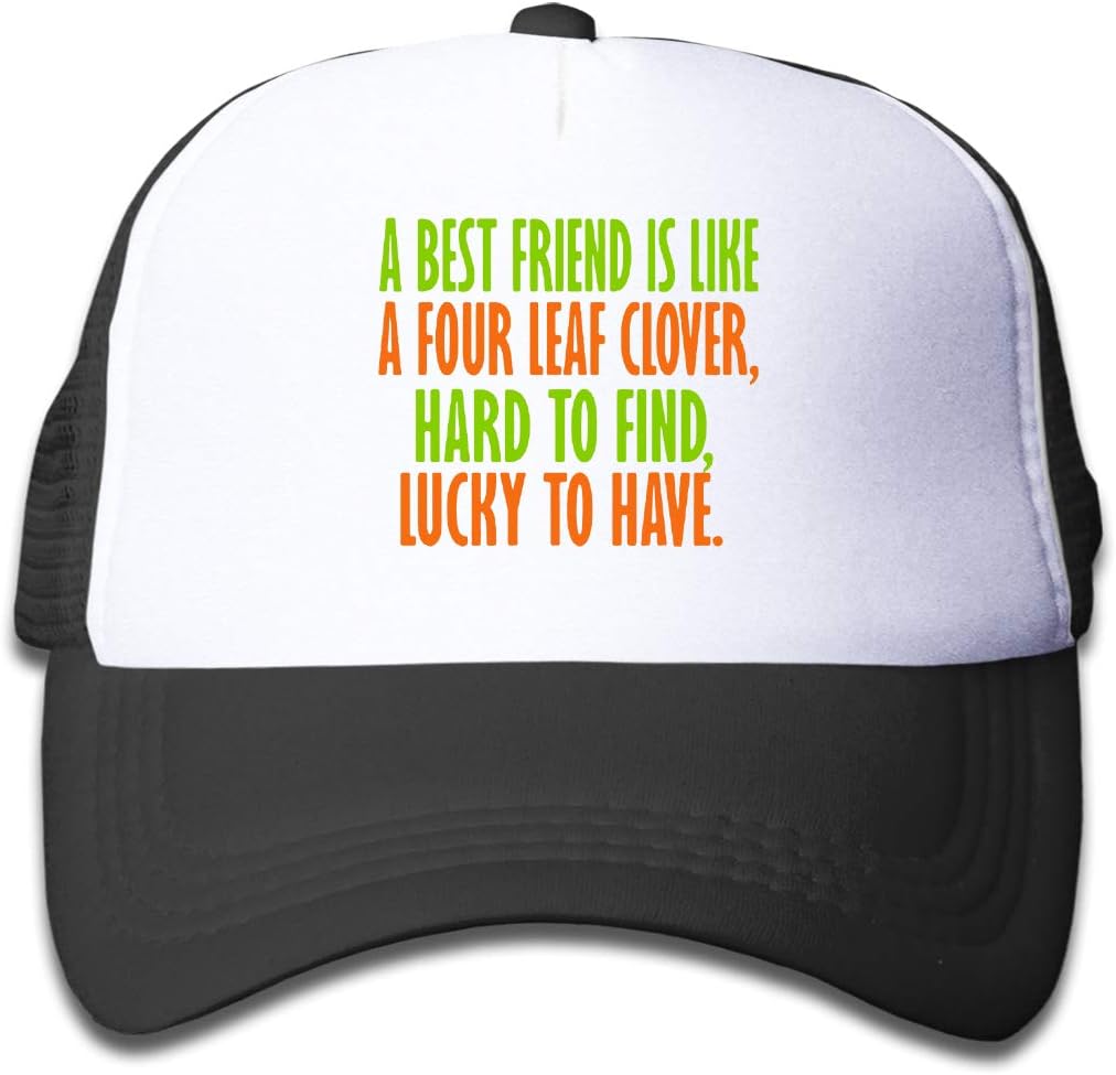 Black Baseball Cap-A Friend Is Like A Clover Boys Caps School Snapback Trucker Hats