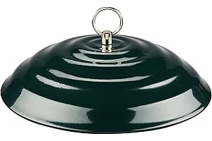 Kingsyard 11 Inch Metal Weather Protective Dome, Large Rain Guard Cover, Hanging Baffle for Outdside Bird Feeders, Rust Proof & Easy to Clean, Green