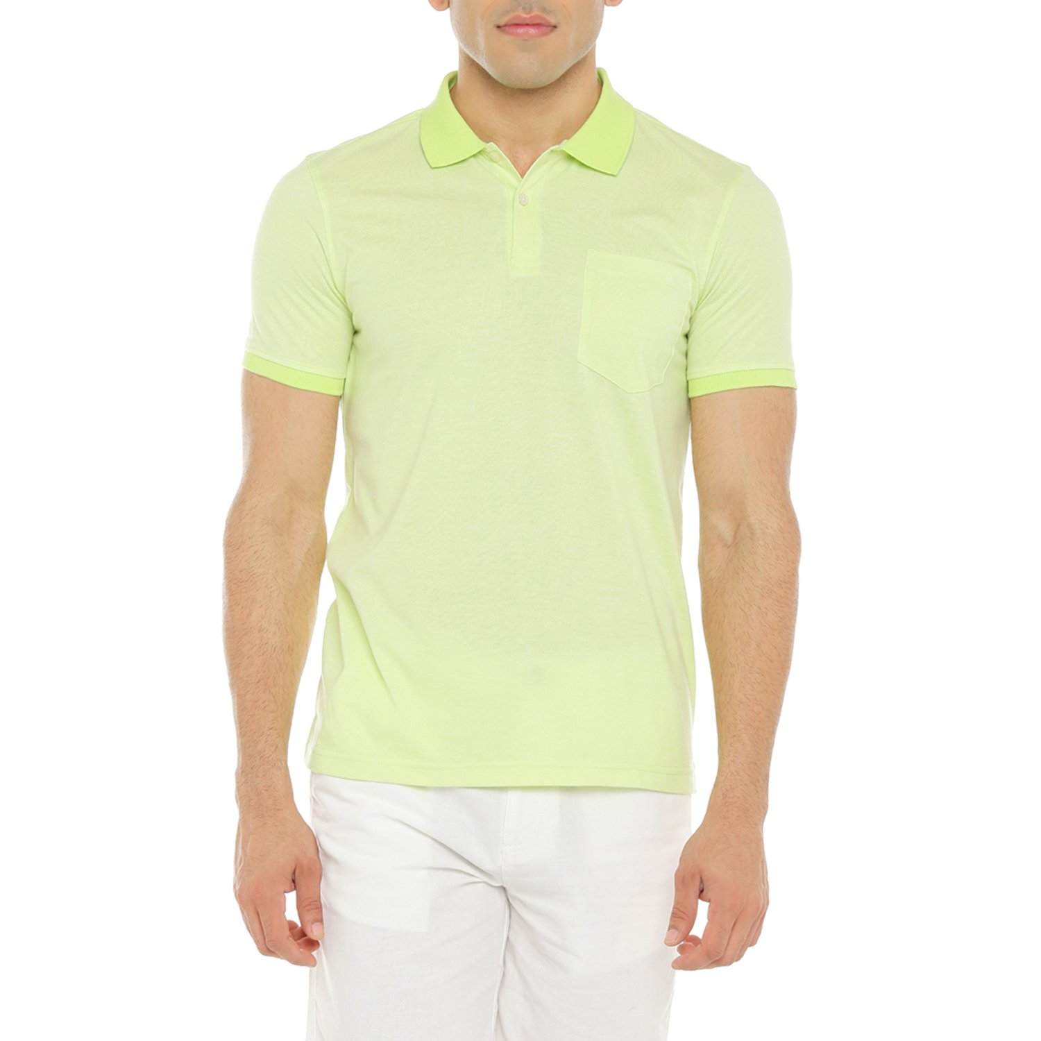 spiritus by pantaloons men's striped regular fit polo