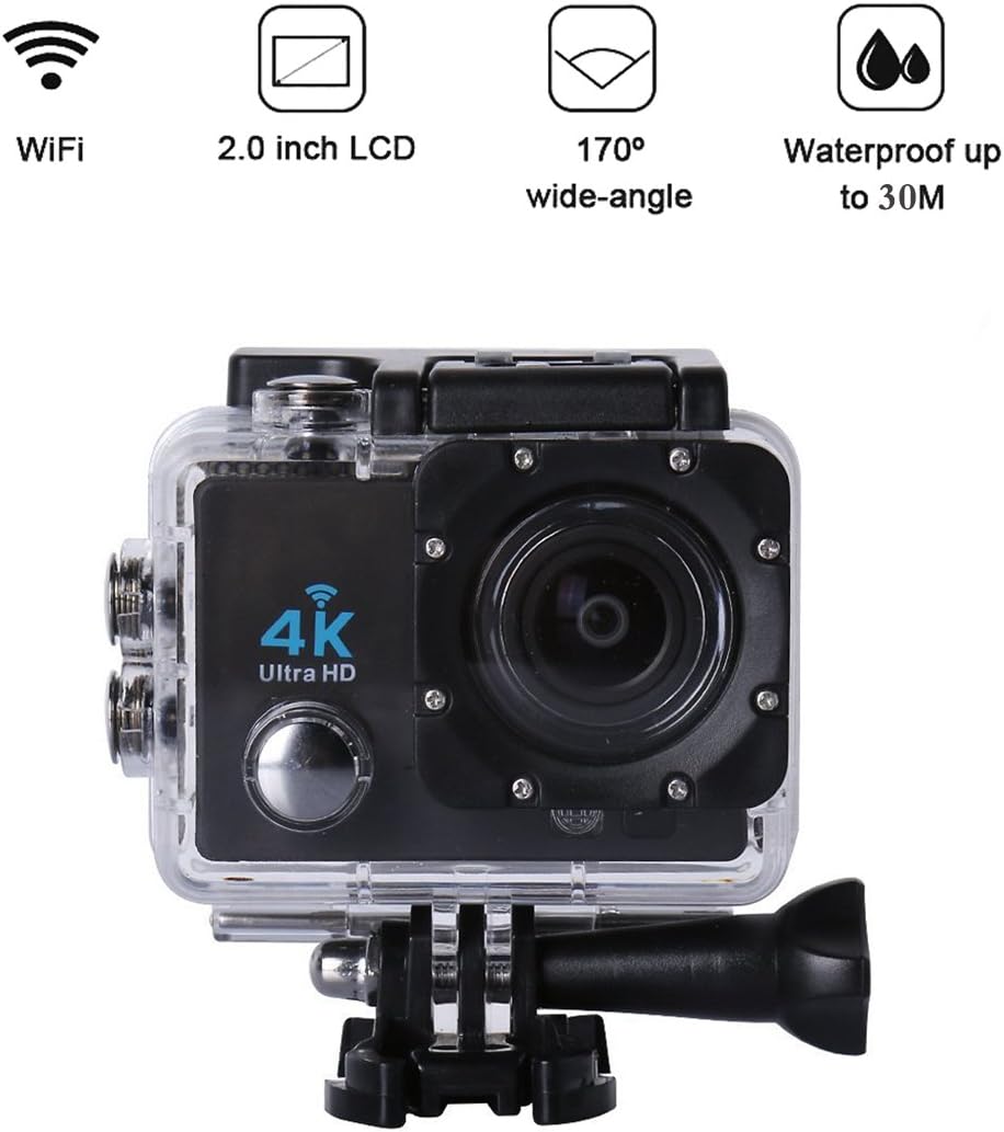 Noza Tec 4K Ultra HD 1080P Wifi Sport Cam 2" LCD Display 30M