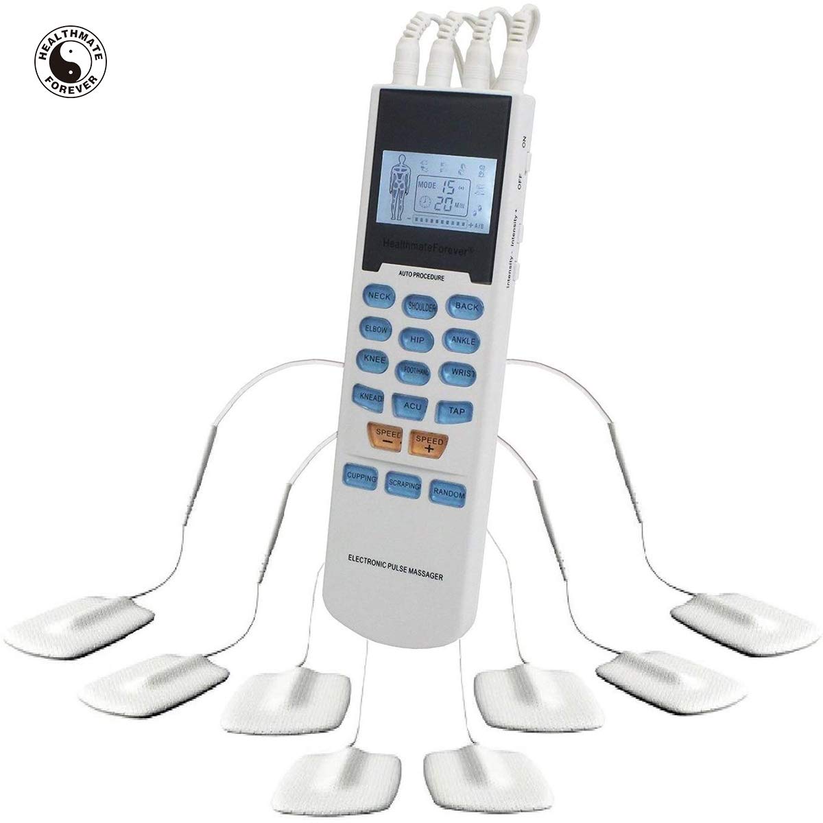 HealthmateForever YK15AB TENS unit EMS Muscle Stimulator 4 outputs 15