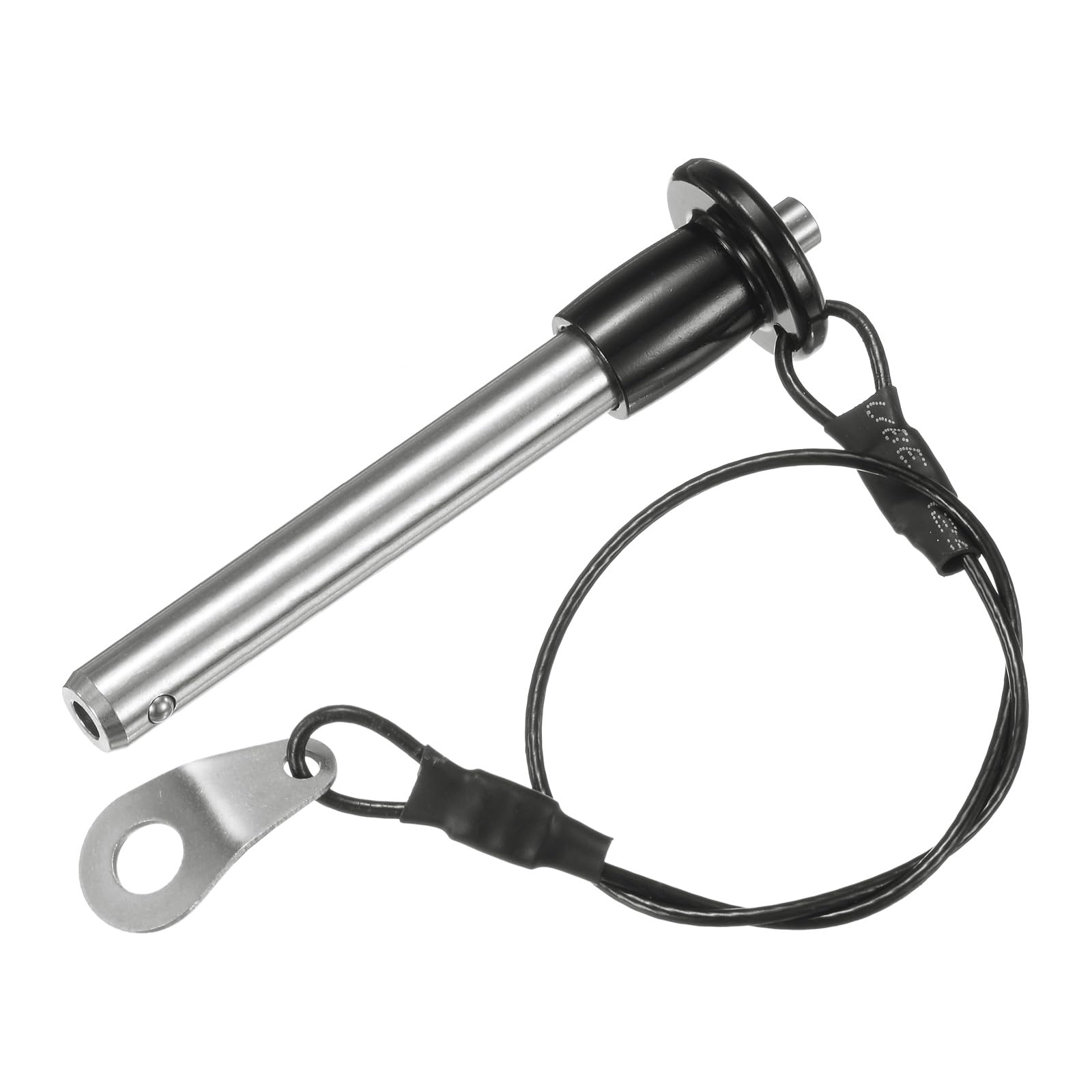 M METERXITY Push-Button Ball Locking Pin, 5/16" [8mm] Dia., 1-31/32 [50mm] Usage Length Quick Release Lock Pins W Lanyard Cable for Speaker/Aviation/Gym/Machine [304 Stainless Steel]
