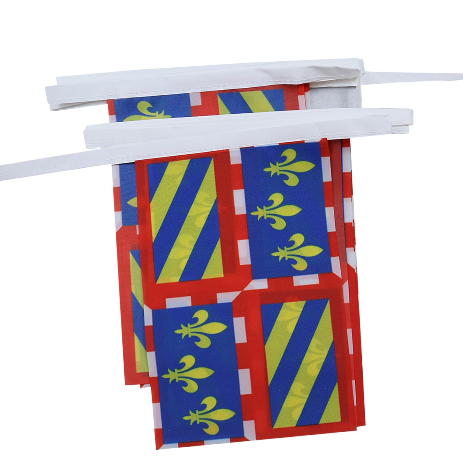 AZ FLAG Burgundy Bunting Flag, 20 Ft Garland 20 Small Bourgogne Flags 8'' x 6'', 100% Polyester String Pennant, 6 meters — image 1