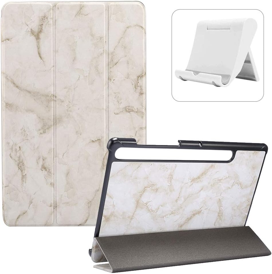 Shinyzone Case for Samsung Galaxy Tab S6 10.5 inch,SM-T860/SM-T865 Tablet Case,Trifold Stand Case Smart Cover with [Auto Sleep/Wake Function] [Cell Phone Stand],Marble Grey