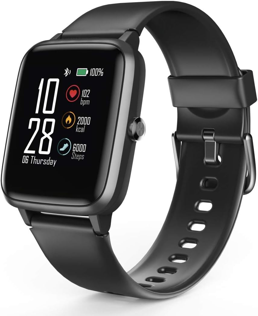 Hama Fit Watch 5910 Smartwatch Full Touch Screen GPS Waterproof Heart Rate Black