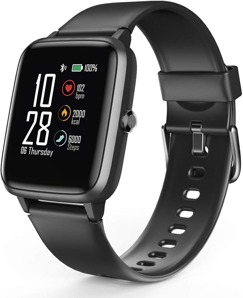 Hama Fit Watch 5910 Smartwatch Full Touch Screen GPS Waterproof Heart Rate Black