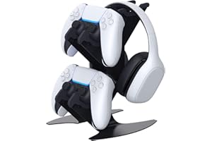 NBCP Controller Holder, Gaming Headset Stand Mount for PS5 / PS4 / Xbox Series X S/Xbox One/Switch/Headset Aluminum Metal Hol