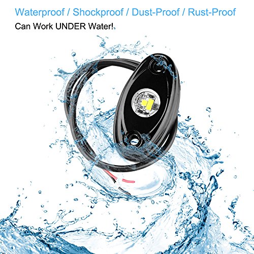 image for Headlight Amak 4pcs LED Rock Light JEEP ATV SUV Offroad Truck Boat Und