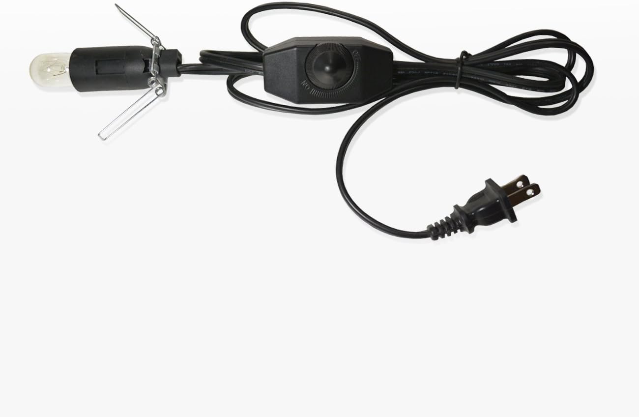 Exceptional Holiday Gift Himalayan Salt Lamps - Replacement Cord with Dimmer and Bulb (Set)