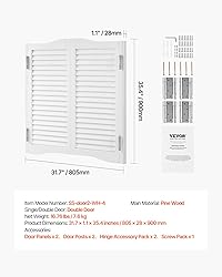 VEVOR Double Saloon Swinging Doors, 32" W x 36" H