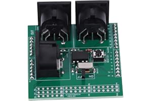 MIDI Shield Breakout Board, 3 Right Angle Female MIDI Connector Serial to MIDI Module with Extension 2.54mm Pin Headers for R