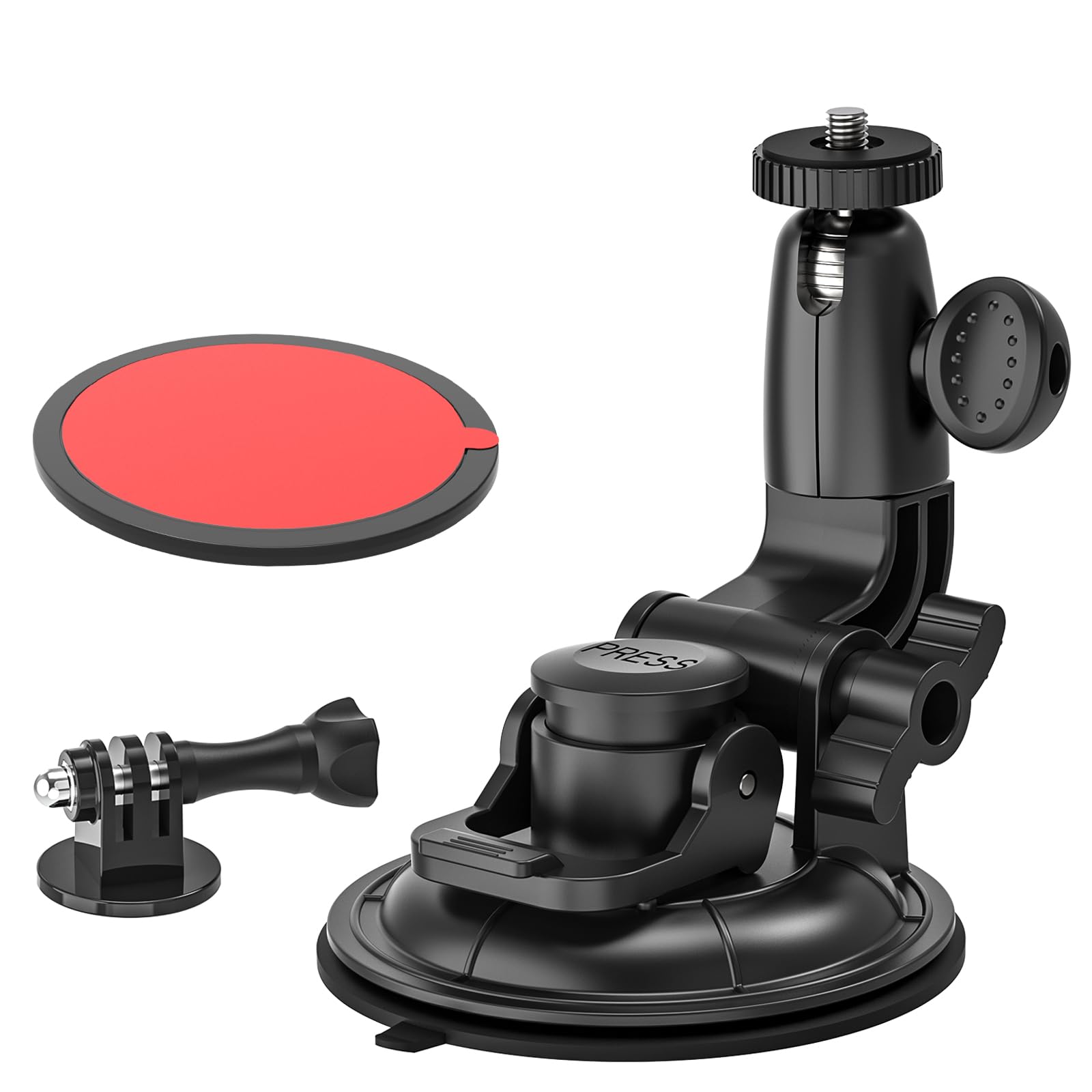 Photo 1 of **possibly missing assembly piece to attach to surface*** Dosvsi Suction Camera Mount, Car Camera Holder for Dashboard Windshield, Suction Cup Stand with 1/4" Tripod Adapter for Gopro Hero 13 12 11 10 9 8 7, Max, Session, DJI OSMO Action, DSLR, More Camer
