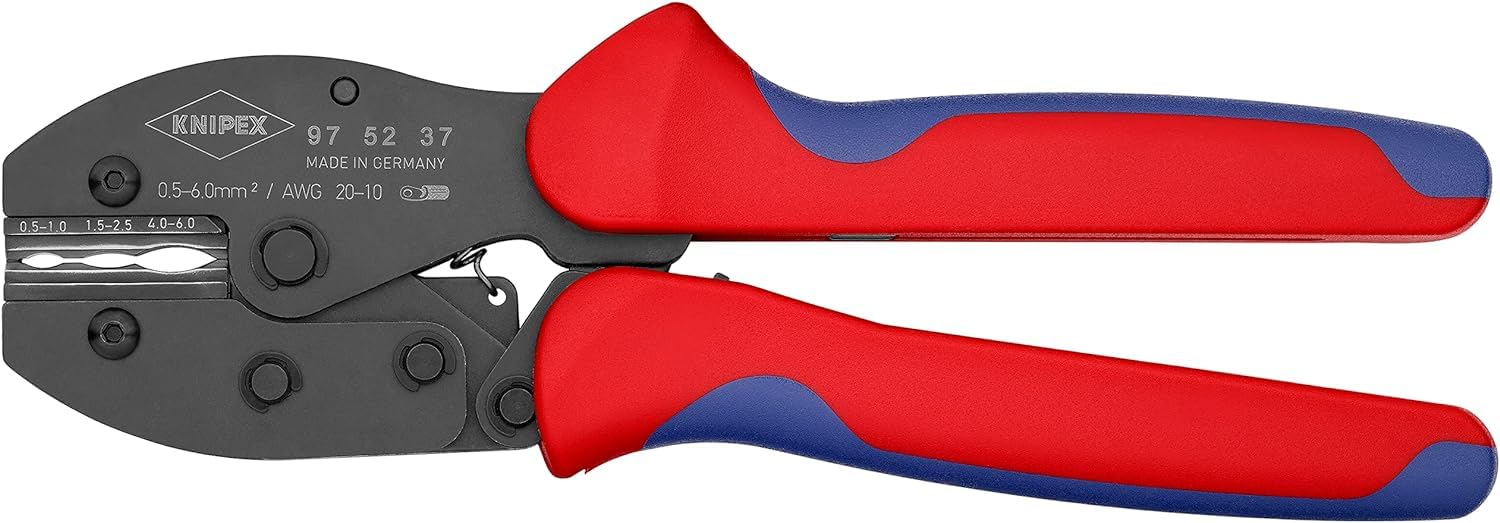 KNIPEX Preciforce Crimping Pliers with Multi-Component Handles 220 mm, 97 52 37