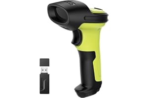 Inateck 2D Barcode Scanner, Wireless Bluetooth QR Code Scanner with AI APP & SDK, 180-Day Battery Life, Fast & Accurate Scanning, Compatible with iOS/Android/Windows