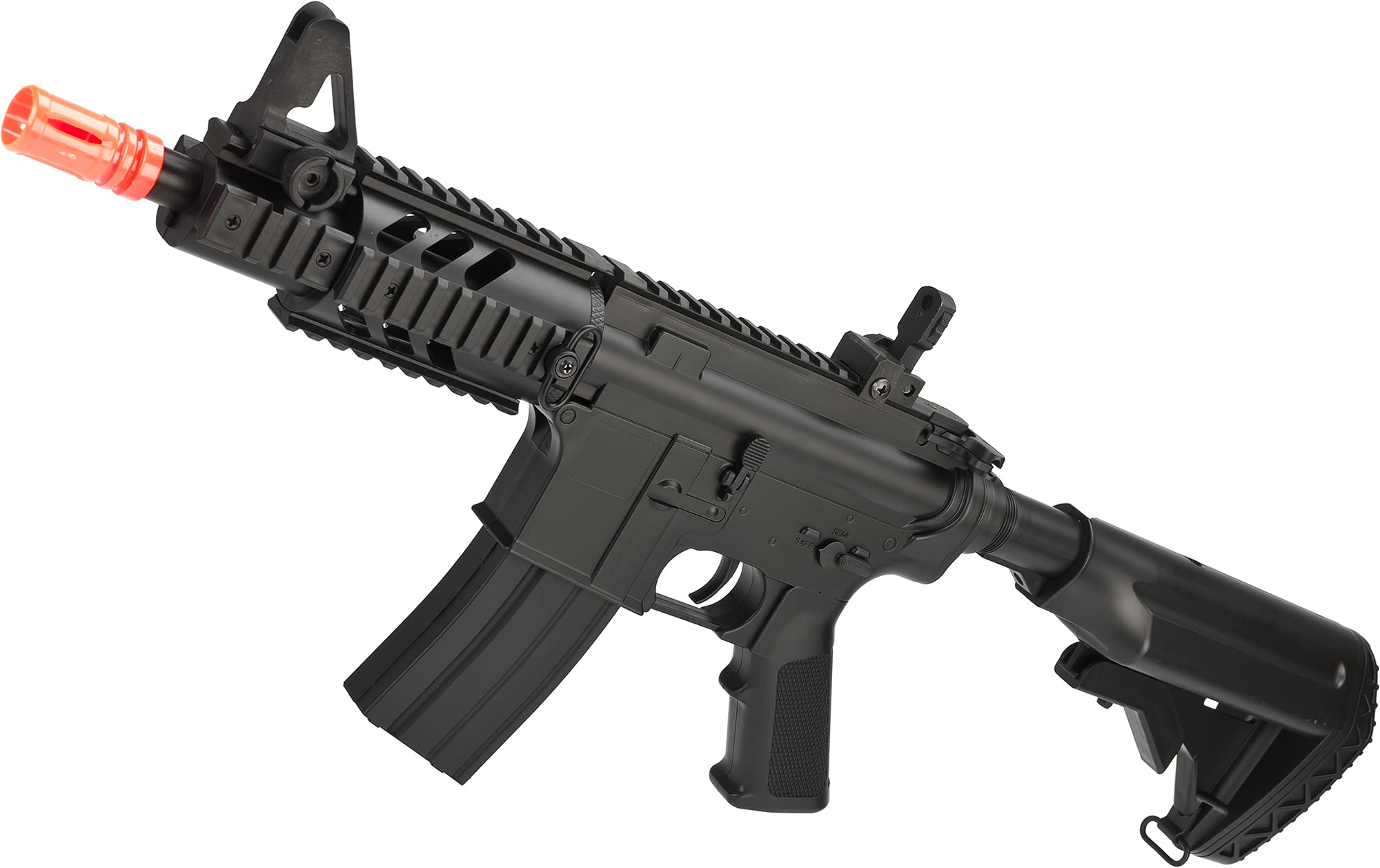 Evike Airsoft - ASG DS4 CQB Nivel de entrada Tamaño completo M.4 Airsoft LPAEG Paquete de rifle eléctrico