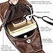 CHARMINER Men Sling Bag, Genuine Leather Chest Shoulder Messenger Bag Casual Crossbody Bag Daypacks Brown M