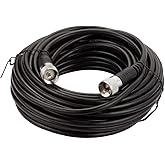 RFAdapter RG8x Coaxial Cable, CB Coax Cable, 50ft UHF PL259 Male to Male Low Loss CB Antenna Cables, 50 Ohm for HAM Radio, An