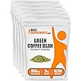 BulkSupplements.com Green Coffee Bean Extract Powder - Green Coffee Bean Supplements, Green Coffee Bean Powder - Energy Support, Gluten Free, 800mg per Serving, 5kg (11 lbs) (Pack of 5)