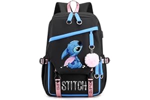 CUSALBOY 15.6 Inch Stylish Computer Backpack Teens Bag Shouler Bag Messenger Bag Fashion USB Charging Backpack Travel Business Backpack (black 2)