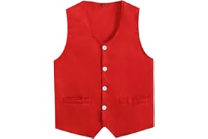 Miutii Volunteer Waistcoat for Kids Boys Girls Solid Color Sleeveless Vest Party Activities Uniform Workwear