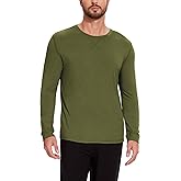 GYS Bamboo-Derived Viscose Men's Pajama Top Soft Long Sleeve Sleep T-Shirt