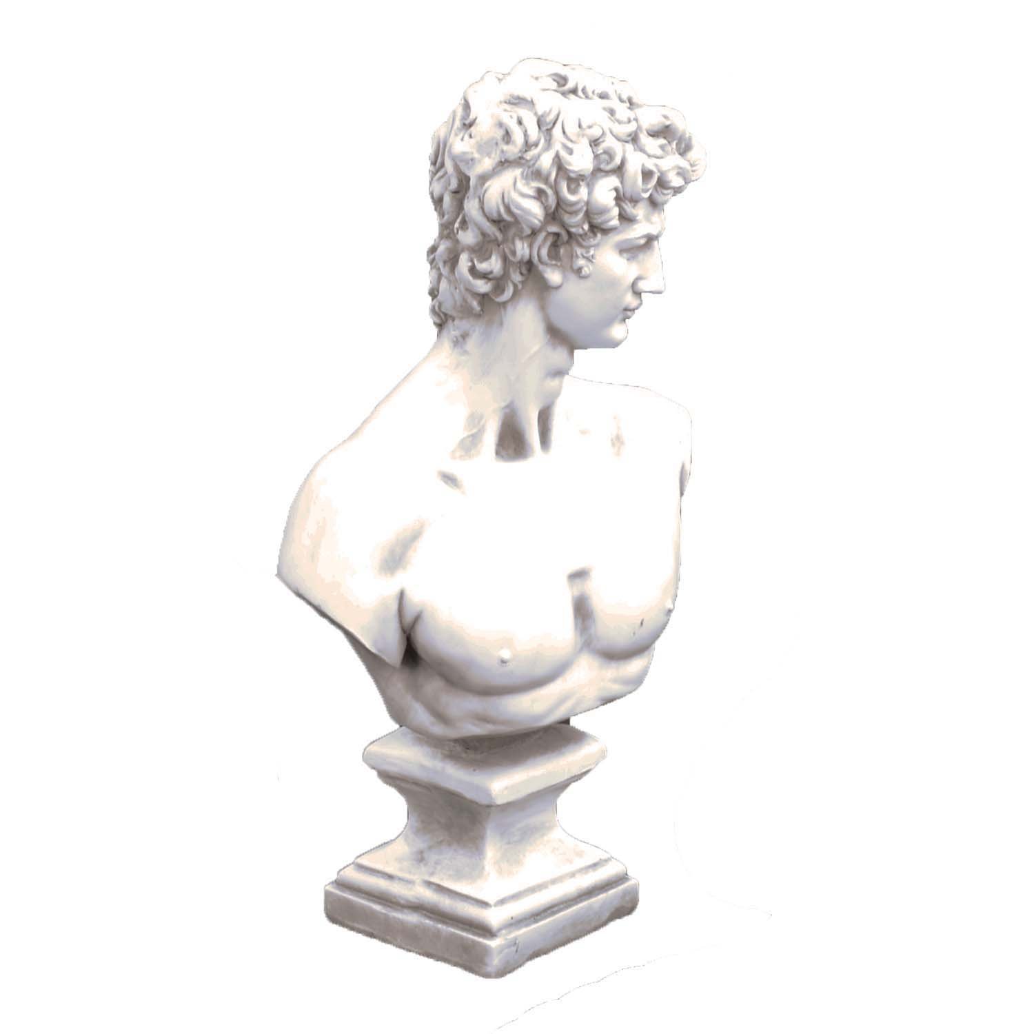 Solstice Sculptures EUROPA LEISURE David Bust White Stone Effect, 19x34x59 cm
