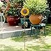 Y&K Decor 39-inch Metal Sunflower Garden Stake Decorative Lawn Stakes Sunflower Outdoor Yard Art Decor