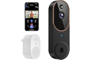 Occuwave 1080P Video Doorbell Camera Wireless with Chime Ringer, Cloud Storage, Live Image, 2-Way Audio, Night Vision, 2.4Ghz