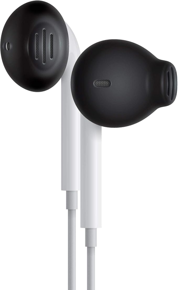 Earskinz Earbuds Covers (ES2) Jet Black for Apple iPhone X/8/7/6S/6