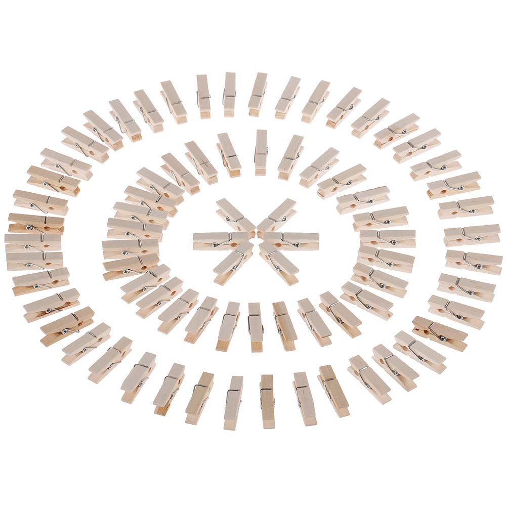 Anpro 150 PCS Mini Wooden Pegs,Mini Pegs for Holding Photo Paper,for Craft and DIY Decoration